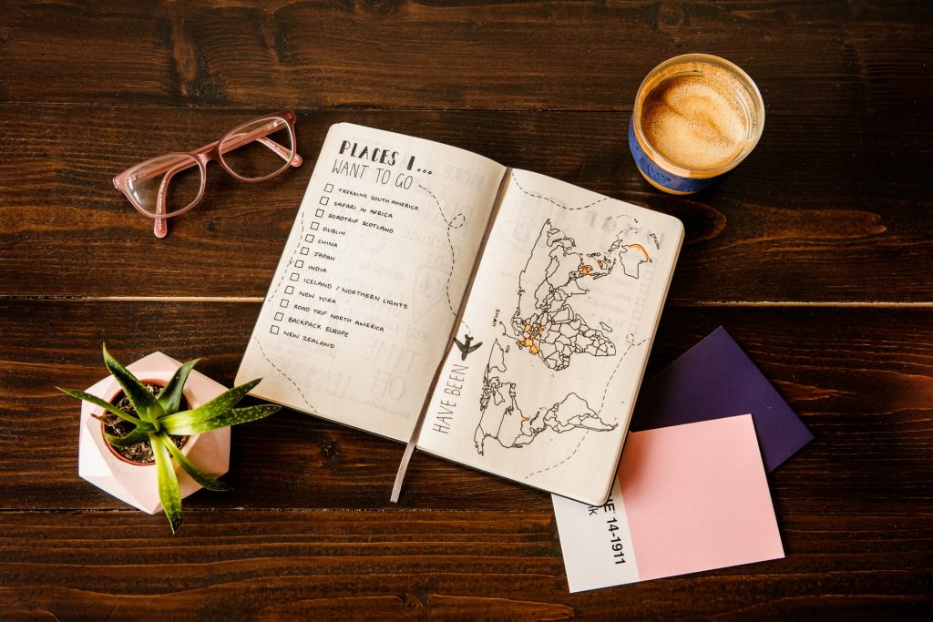 Making of an amazing bucket list journal